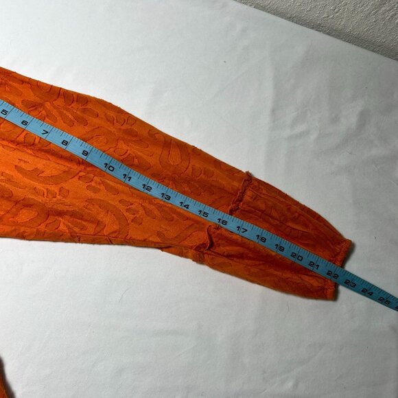 NWT Cleobella Blythe Mini Dress in Bright Orange Floral Jacquard Tiered Boho XS - Picture 13 of 16